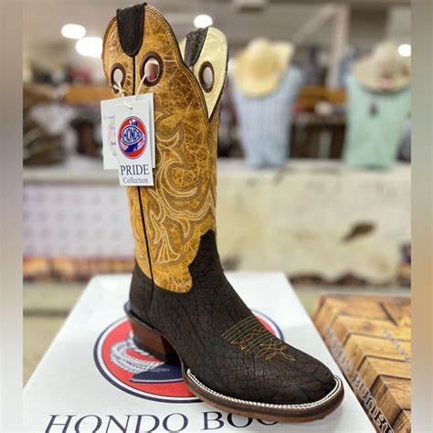 HONDO 3416 NUBUCK BRN BULLHIDE BOOT | Young's Western Wear