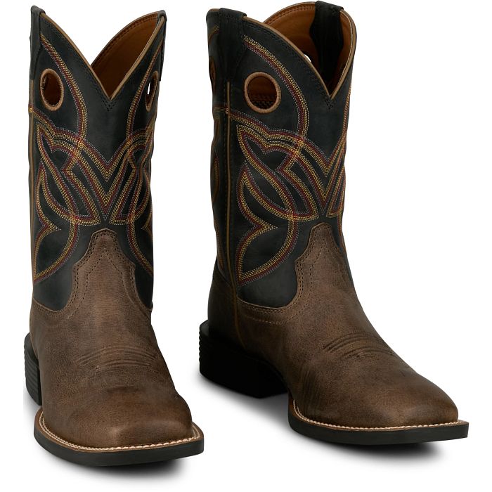 JUSTIN SE7526 Men's Lubbock Boot Brown/Stone Grey | Young's