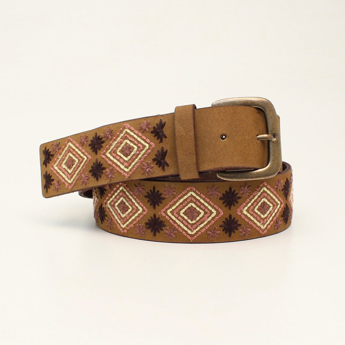 Nocona Women's Flower Embroidered Belt
