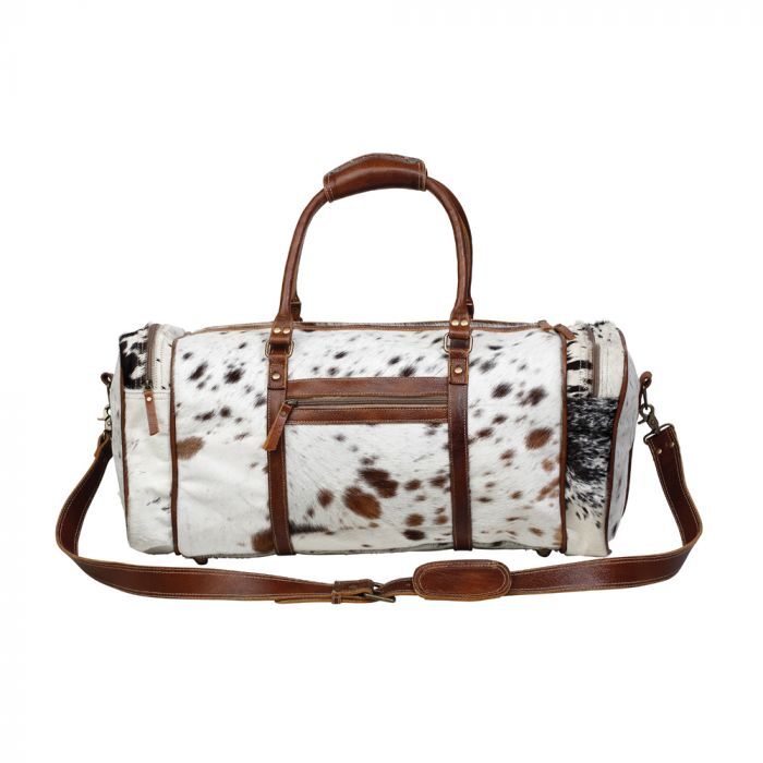 Sisu Traveler Bag Black offers & White Cowhide Leather